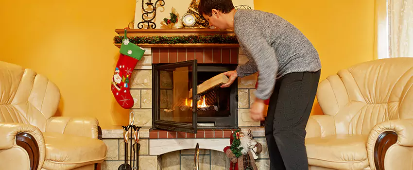 Rusted Metal Fireplace Restoration in Edgewater, Florida